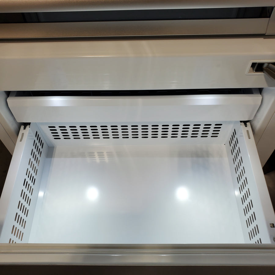 Bertazzoni Built-In Bottom Freezer Refrigerator with 19.6 Cu. Ft. Total Capacity, Touch-Controls, Lateral Airflow System, and Ice Maker REF36BMBIXRT - Scratch & Dent (Major)