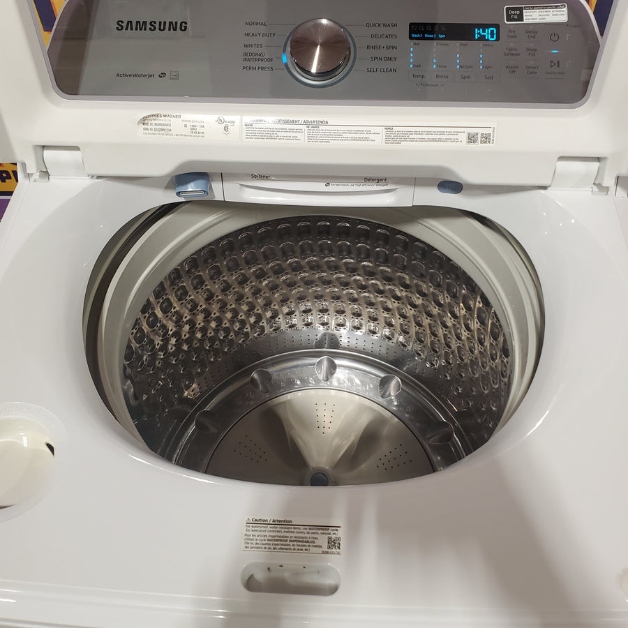 Samsung ENERGY STAR 5.0 cu. ft. Top Load Washing Machine with Active Water Jet WA50R5200AW - Certified Refurbished