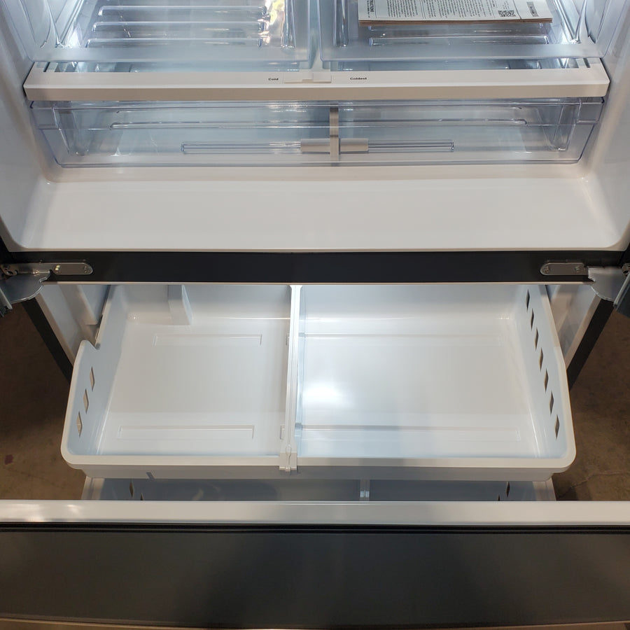 GE 20.6 cu. ft. Counter Depth French Door Refrigerator in Fingerprint Resistant Stainless, ENERGY STAR GYE21JYMFS - Scratch & Dent (Minor)