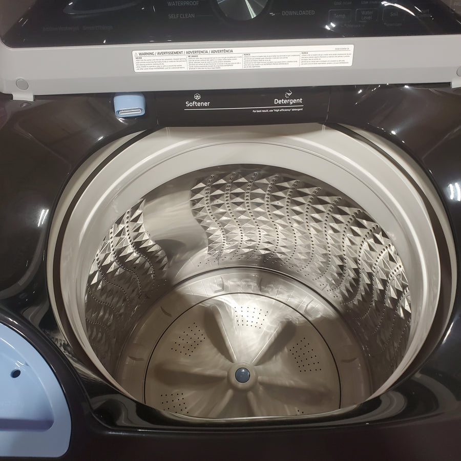 Samsung 4.7 cu. ft. Large Capacity Smart Top Load Washer with Active WaterJet in Brushed Black WA47CG3500AV - Open Box