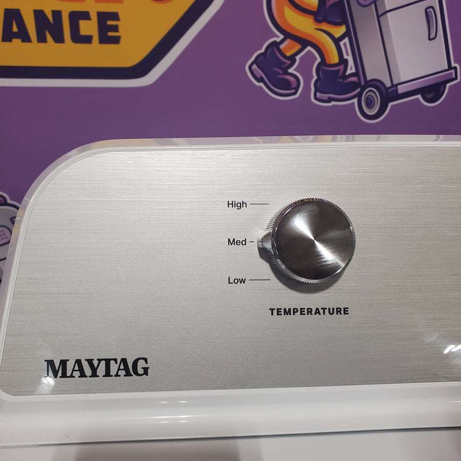 Maytag 4.2 Cu. Ft. Capacity Top Load Washer in White MTW4205SW - Open Box and MayTag 7.0 cu. ft. Top Load Electric Wrinkle Prevent Dryer MED4500MW - Scratch & Dent (Minor)