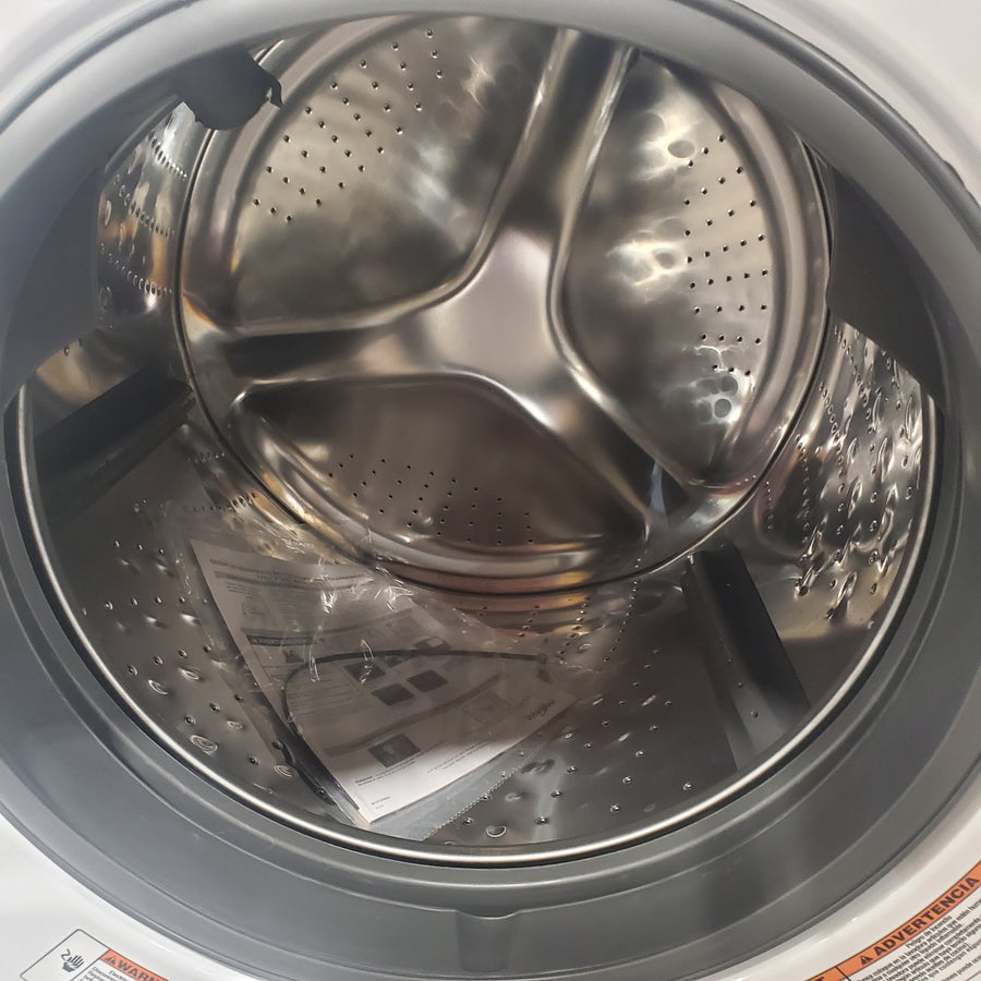 Whirlpool 4.5 cu. ft. Smart Front Load ENERGY STAR® Washer with FreshFlow™ Vent System WFW5720RW - Open Box and Whirlpool 7.4 cu. ft. Smart Front Load ENERGY STAR® Electric Dryer with Wrinkle Shield™ Option WED5720RW - Open Box