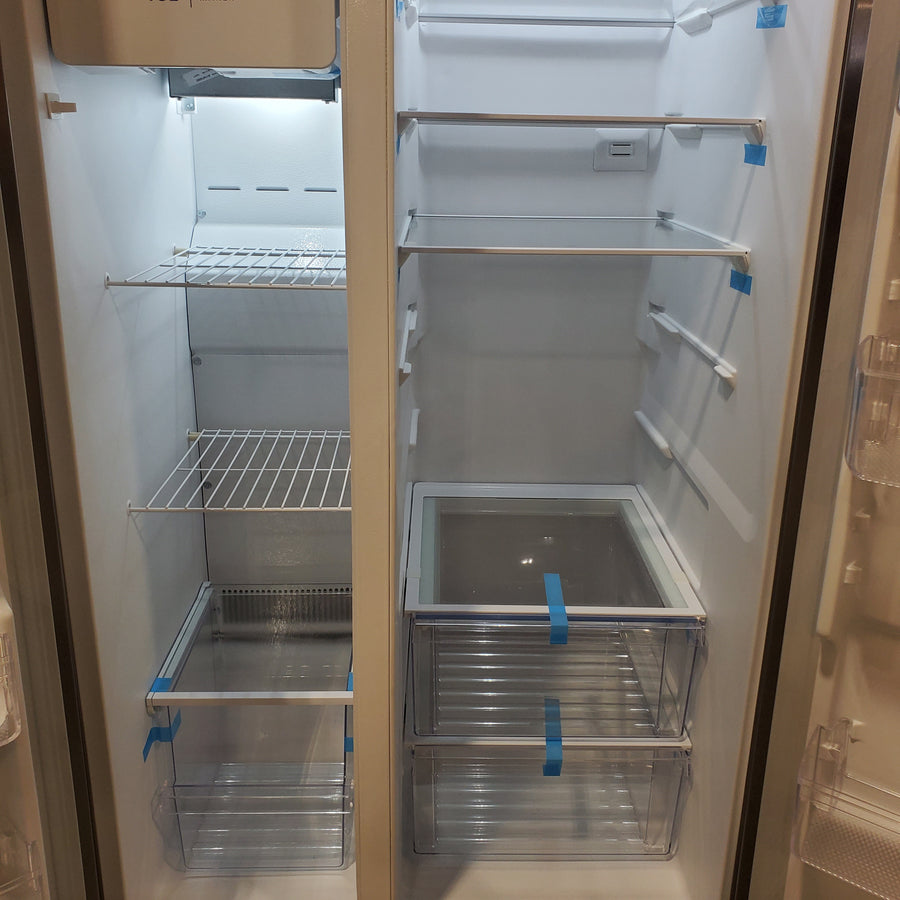 Frigidaire 25.6-cu ft ENERGY STAR Side-by-Side Refrigerator with Ice Maker in Fingerprint Resistant Stainless Steel 22121510 - FRSS26L3AF - Scratch & Dent (Moderate)