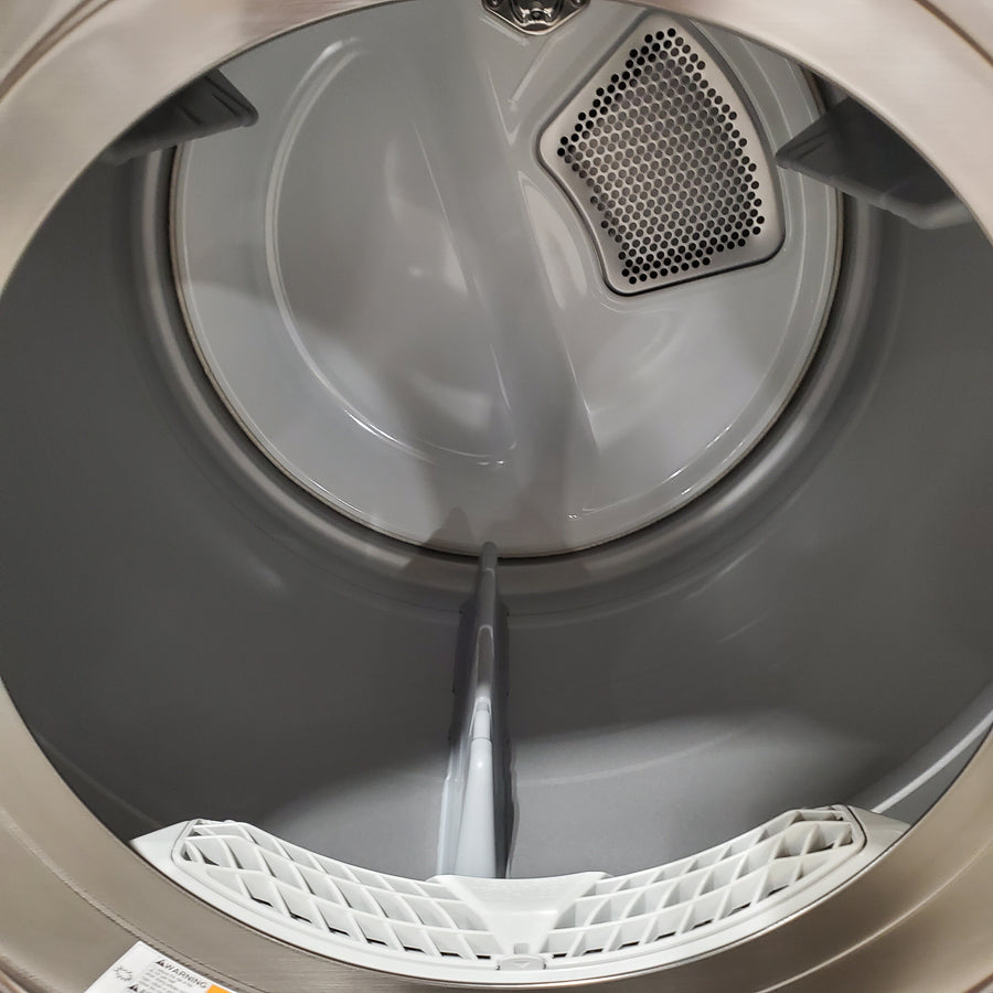 LG 5.0 cu. ft. Mega Capacity Smart Front Load Washer with TurboWash® 360° and AI Sensing WM5800HVA - Scratch & Dent (Minor) and LG 7.4-cu ft Stackable Vented Electric Dryer with Steam Cycle in Graphite Steel DLEX5800V - Scratch & Dent (Moderate)