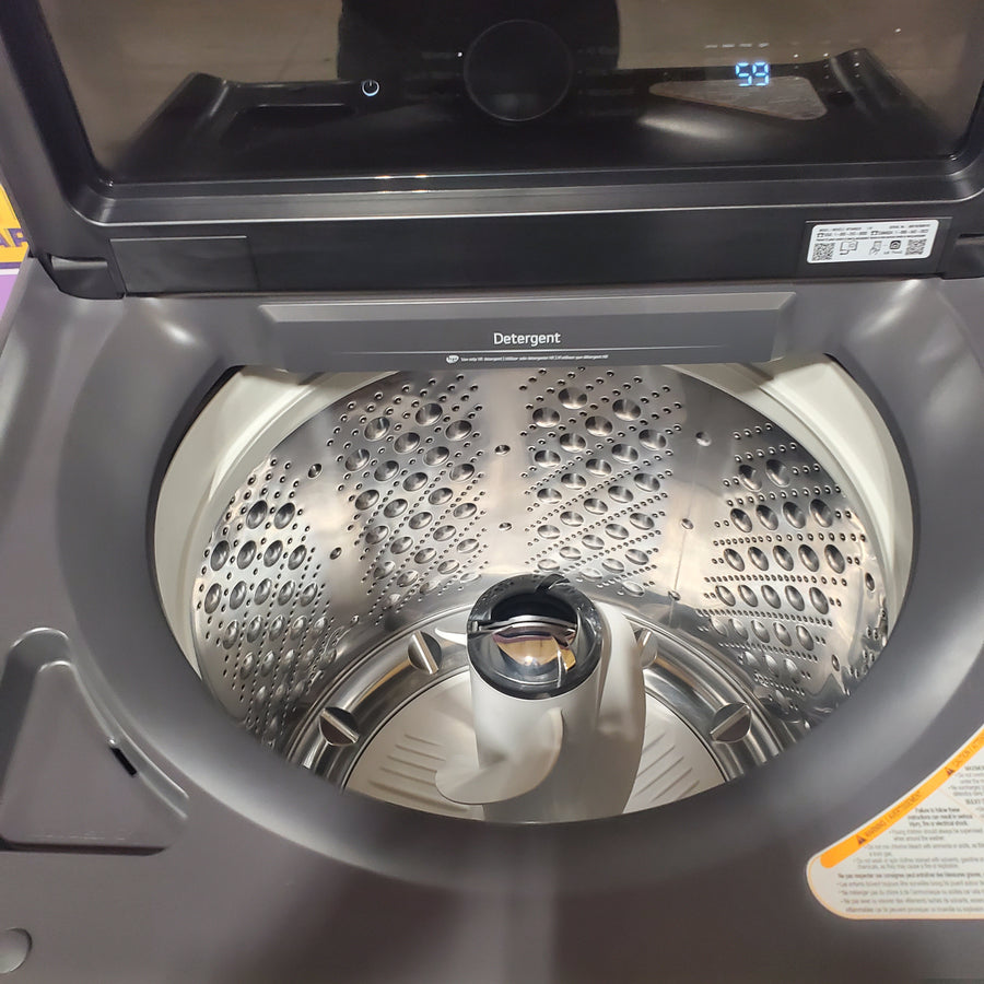 LG 5.3 cu. ft. Smart Top Load Washer with 4-Way® Agitator, TurboWash3D Technology, and AI Sensing EasyUnload™ WT8405CB - Scratch & Dent (Minor)