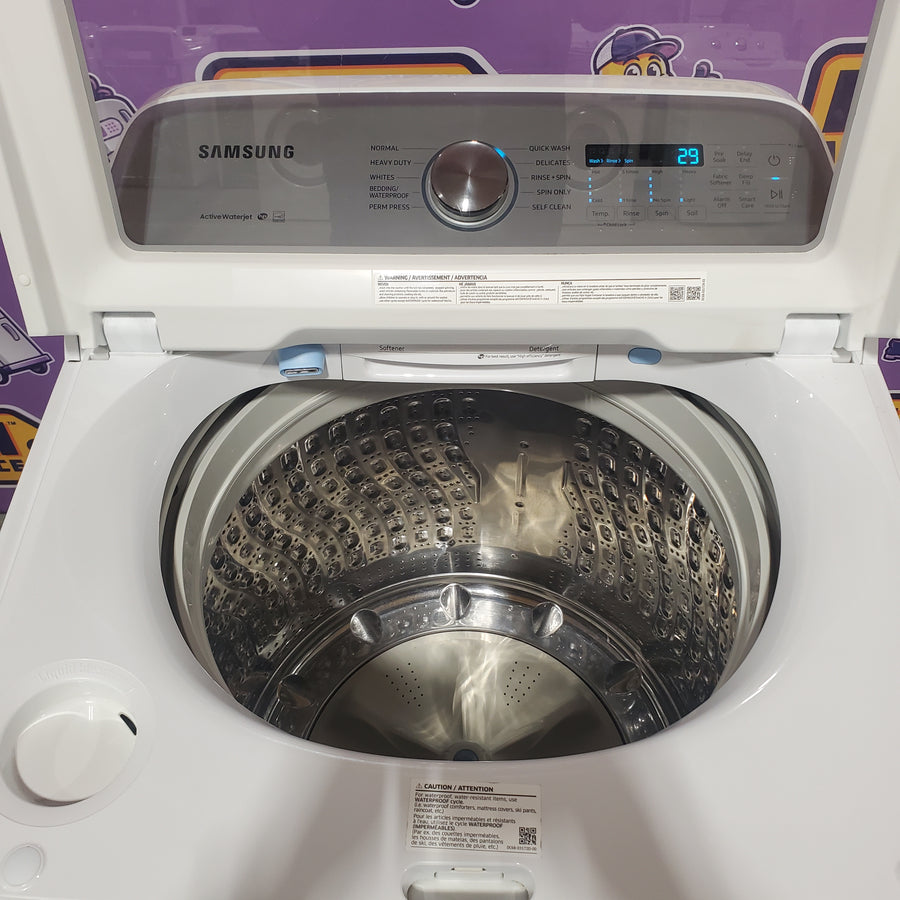 Samsung ENERGY STAR 5.0 cu. ft. Top Load Washing Machine with Active Water Jet WA50R5200AW - Certified Refurbished
