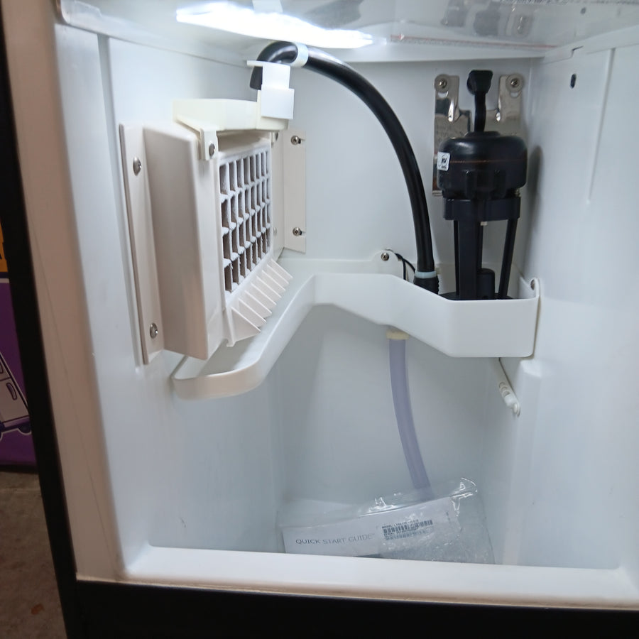 U-Line 15 Inch Clear Cube Ice Maker with 55 lbs Daily Production, 25lbs Storage Capacity, Digital Touchpad Control, Cleaning Indicator, LED Lighting, Heavy Duty Ice Scoop, and Field Reversible Door UHCL115IS01A - Scratch & Dent (Moderate)