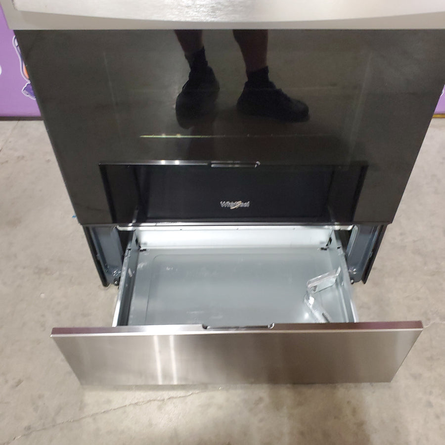 Whirlpool 30-in Glass Top 5 Burners 5.3-cu ft Air Fry Convection Freestanding in Stainless Steel WFES4530SS - Scratch & Dent (Minor)