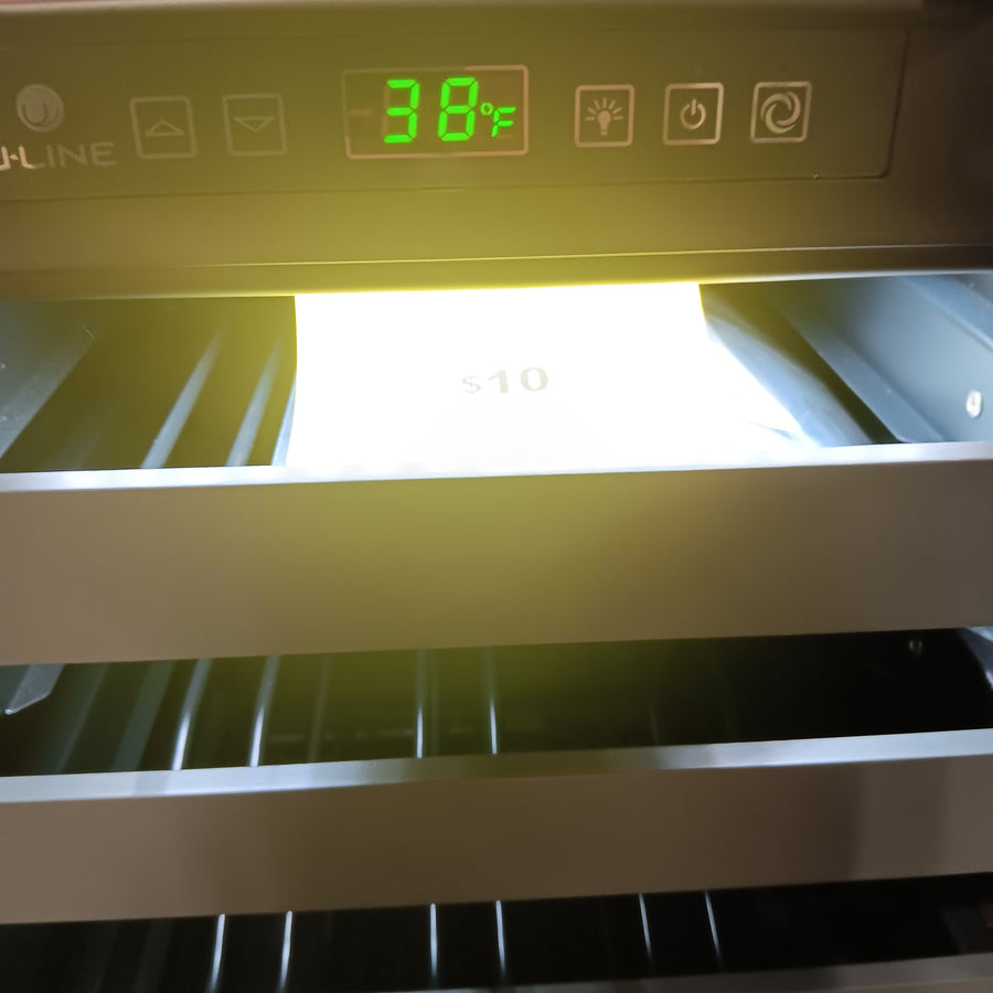 U-Line Wine Captain 31-Bottle Built-In Wine Cooler Custom Panel Ready U-2218WCINT-00B - Open Box