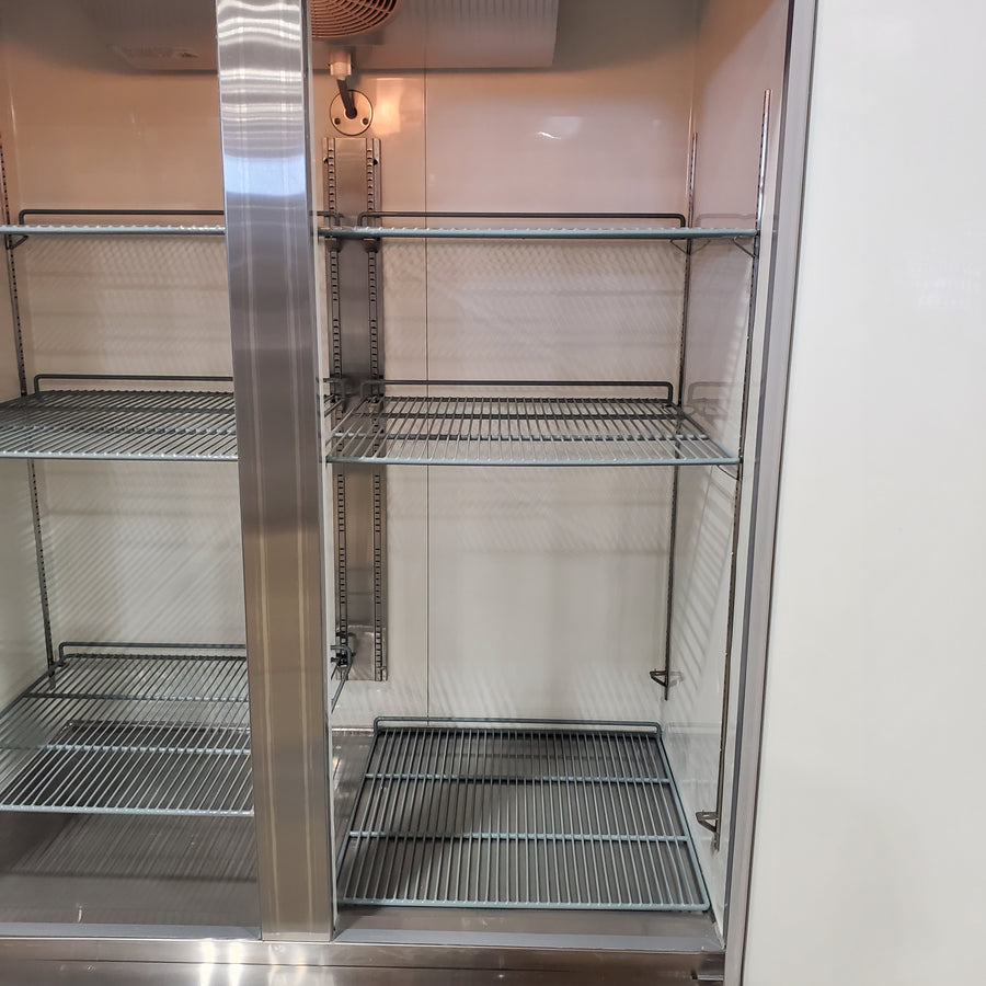 Cooler Depot 54 in. W 47 cu. ft. NSF Auto Defrost 2-Door Commercial Reach In Upright Freezer in Stainless Steel XB54F-HC - Scratch & Dent (Minor)