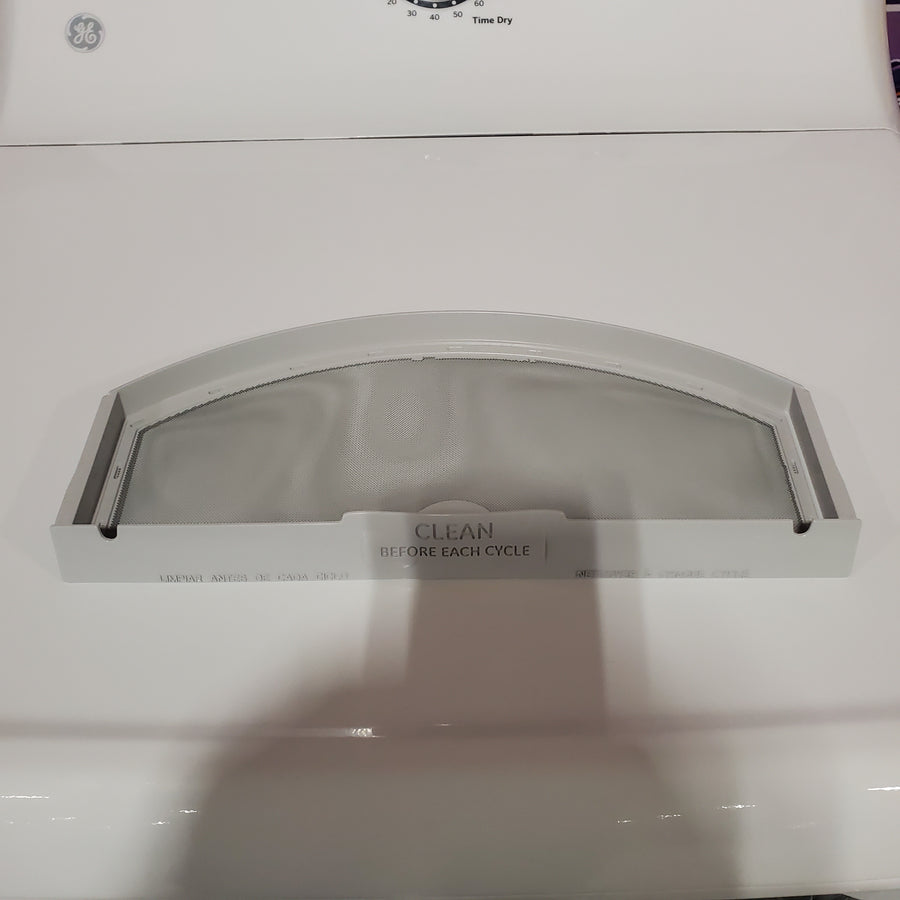 GE White Electric 6.2 Cu. Ft. Capacity Dryer with Shallow Depth and Up to 120 Ft. Venting Capability 22421754 - GTX33EASKWW - Open Box