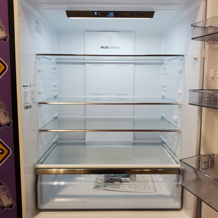 Hisense PureSpace 17.2-cu ft Counter-Depth 32-in Wide Bottom-Freezer Refrigerator in Fingerprint Resistant Stainless Steel 22321471 - HRB171N6ABE - Scratch & Dent (Moderate)