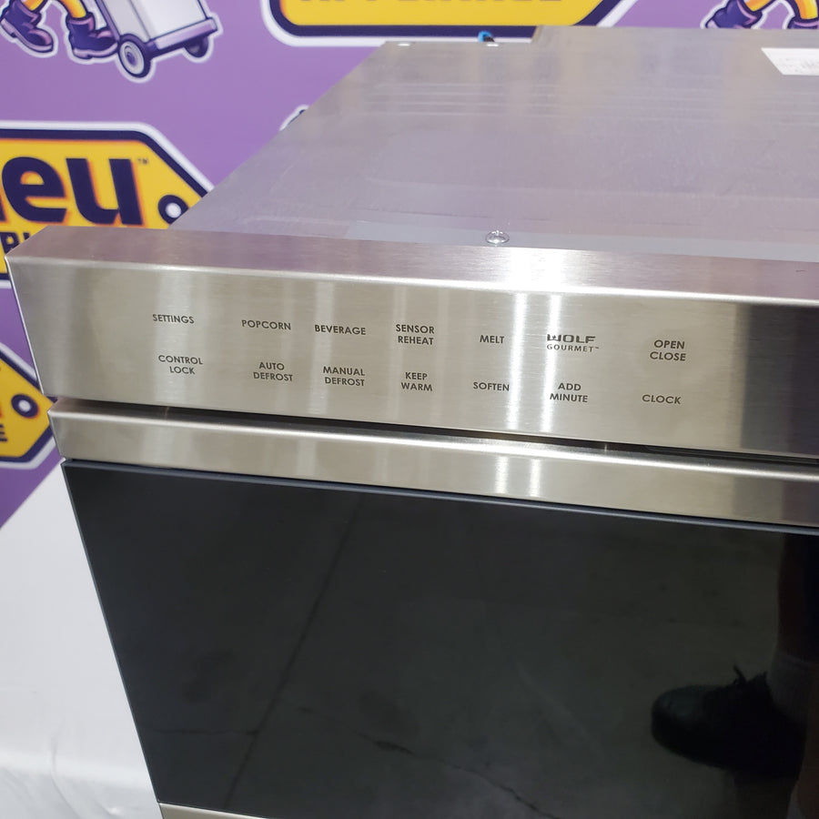 Wolf 24 Inch Microwave Drawer with 1.2 cu. ft. Capacity, 950 Watts Cooking Power, 10 Power Levels, Keep Warm Mode, Kitchen Timer and Control Panel Lock MD24TES - Open Box