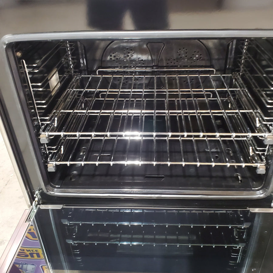 Bertazzoni 48 Inch Freestanding Gas Range with 6 Sealed Burners, 7.1 cu. ft. Total Capacity, Dual Convection, and Electric Griddle PRO486BTFGMXT - Scratch & Dent (Minor)