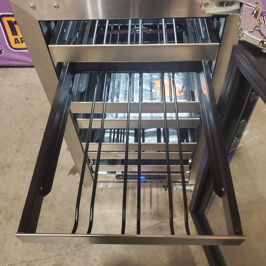 U-Line 18 Inch Full Depth Wine Storage with 35 Bottle Capacity - 3.7 cu. ft, Convection Cooling, Digital Touch Pad, and LED Lighting UHWC518IG01A - Scratch & Dent (Moderate)