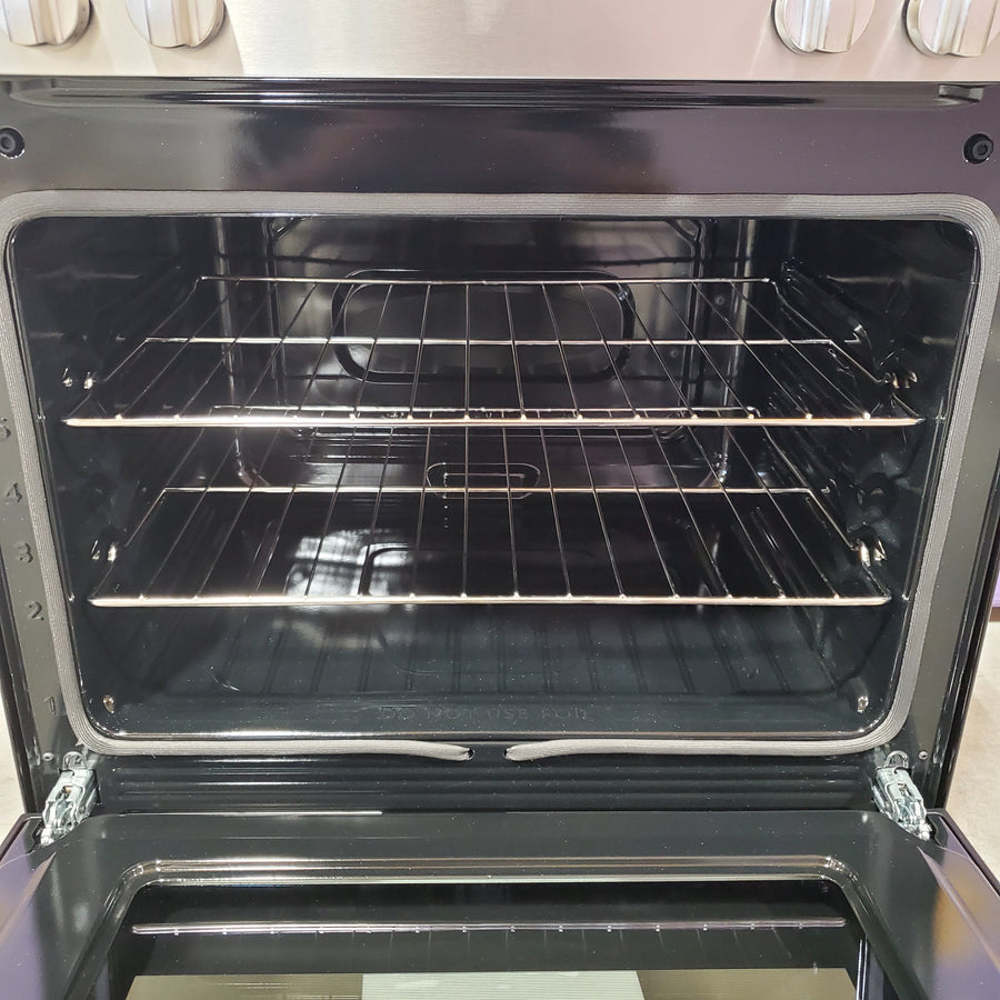 Frigidaire Fingerprint Stainless Steel Electric 30 Inch 5 Burner Ranch with Even Temp Element and Even Baking Technology FCRE306LAF - Open Box
