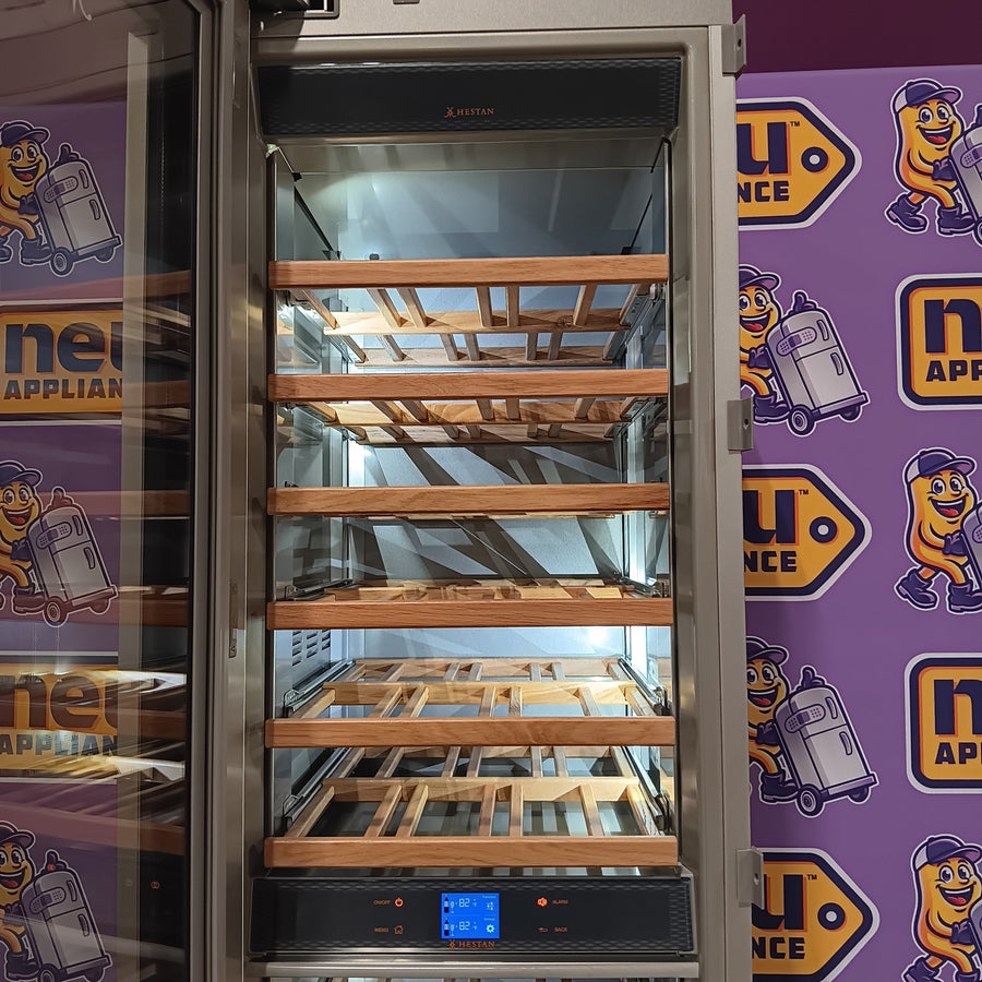 Hestan 24 Inch Built In Dual Zone Wine Column with 72 Bottles Capacity, Triple - Paned Glass Door, Multi LED Light, Electronic Cooling Zone, EvenFlow Air Circulating Technology™, The FreshSelect™ KWCL24 - Scratch & Dent (Minor)