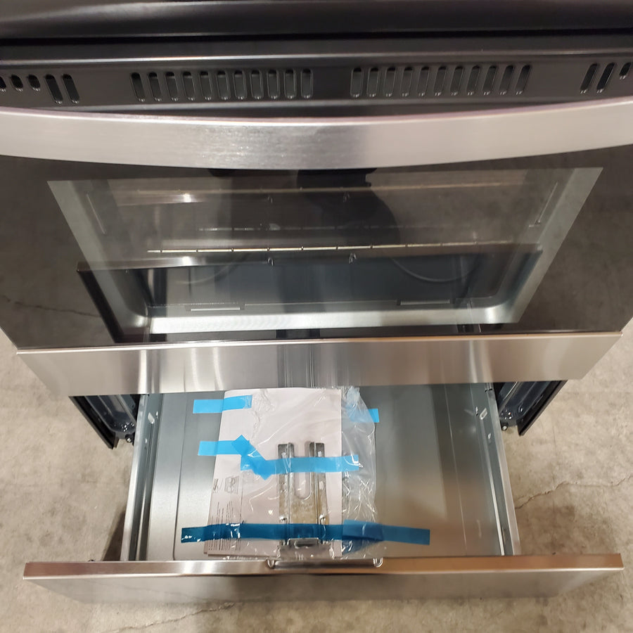 Whirlpool Stainless Steel 4.8 cu. ft. Electric Range with Keep Warm setting and Large Oven Window 22521715 - WFC150M0JS - Open Box