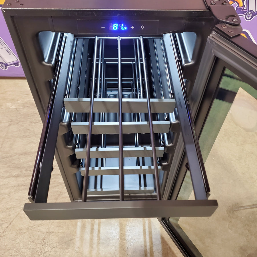 U-Line 15 Inch Wine Refrigerator with 3.0 Cu. Ft. Capacity, 3/4 Extension Wine Racks, LED Lighting, LOW-E Argon Thermopane Glass Door, Reversible Door Swing, Digital Touch Pad Control, and Convection Cooling UHWC115IG01A - Scratch & Dent (Minor)