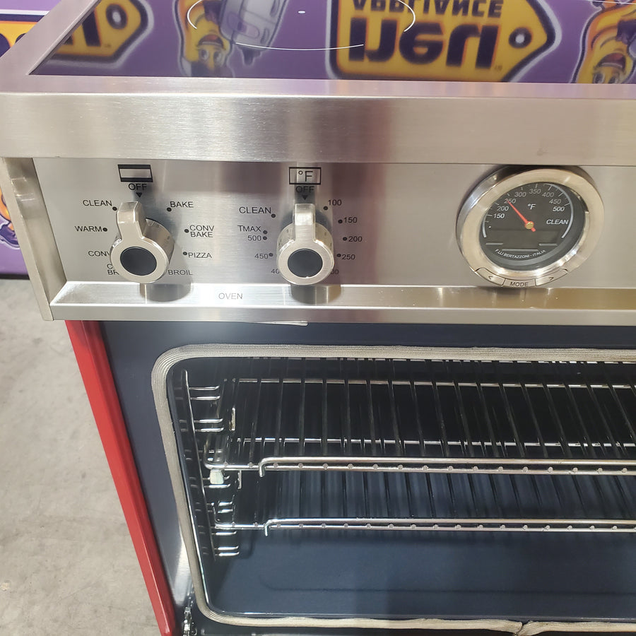 Bertazzoni Professional Induction Range with 5 Element Burners, 5.7 Cu. Ft. Oven Capacity, Self Clean, Food Temperature Probe, and Elegant Digital Gauge PROF365INSROT - Scratch & Dent (Minor)