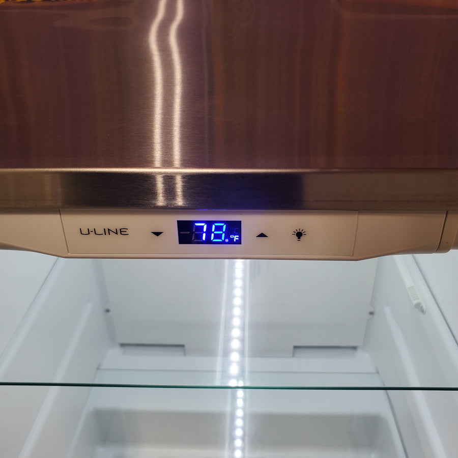U-Line 24 Inch Outdoor Refrigerator with Convection Cooling System, Digital Touch Controls, LED Lighting, White Interior and 5.4 cu. ft. Capacity UORE124-SS01A - Open Box