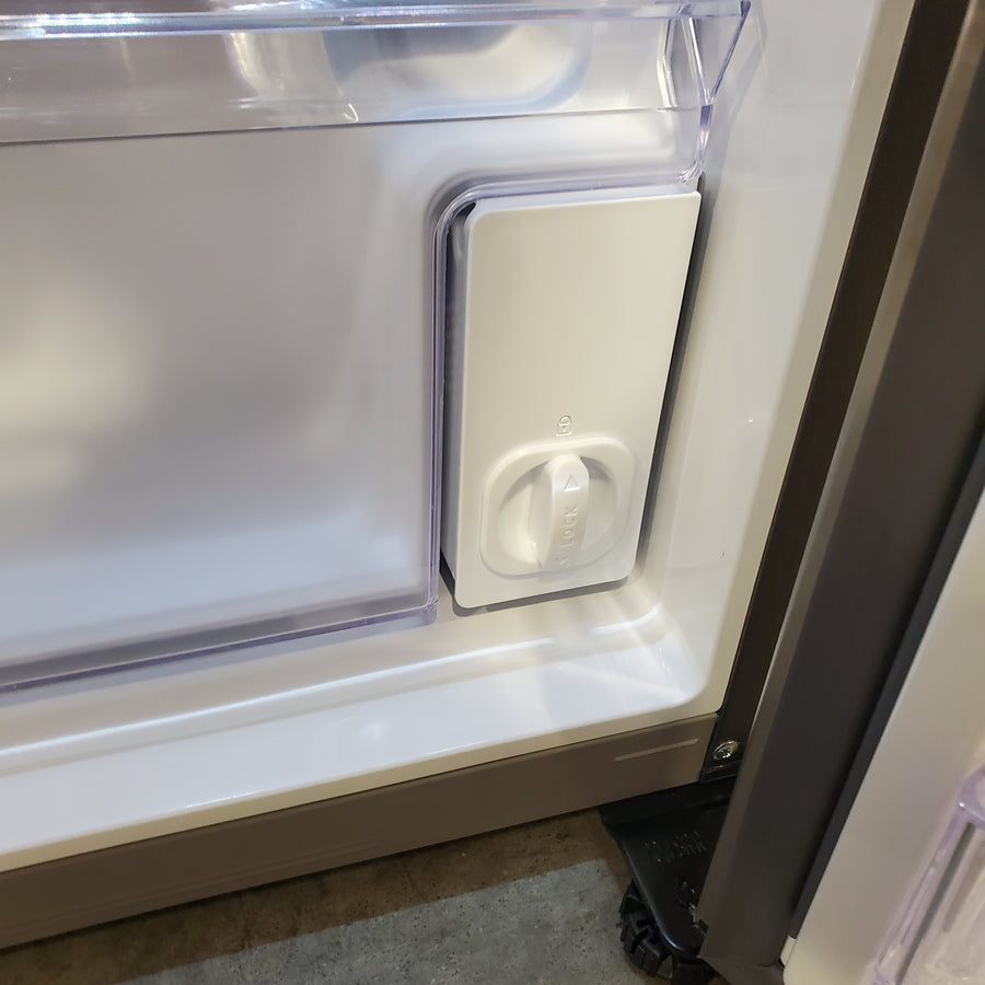 Samsung Bespoke AI 23-cu ft Counter-Depth 36-in Wide Side-by-Side Refrigerator Smart Compatible with Ice Maker with Ice Dispenser in Fingerprint Resistant Stainless Steel RS23A500ASR - Scratch & Dent (Minor)