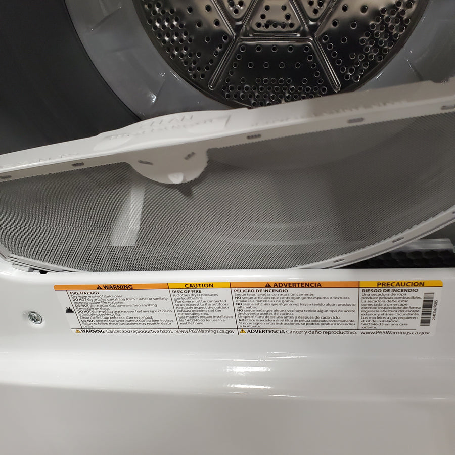 GE® 4.2 cu. ft. Capacity Washer with Stainless Steel Basket - GTW335ASNWW & GE 6.2 cu. ft. Capacity Electric Dryer with Up To 120 ft. Venting and Shallow Depth 16303 - Certified Refurbished