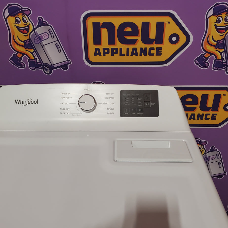 Whirlpool 7.0 cu. ft. Vented Front Load Electric Dryer in White with Adaptive Dry WED4107SW - Scratch & Dent (Minor)
