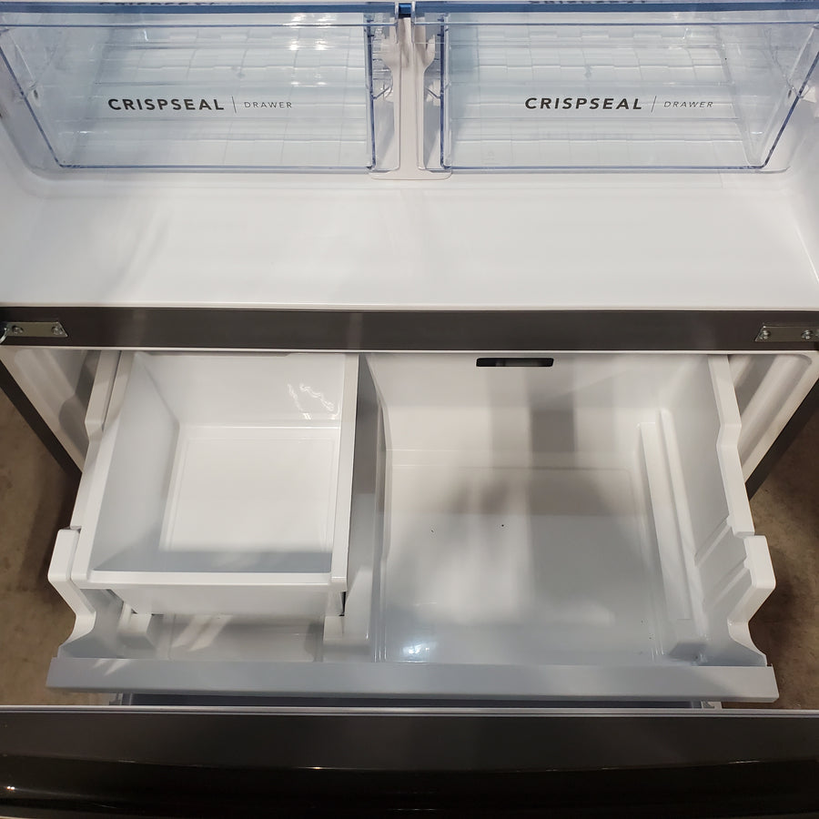 Frigidaire Counter-Depth 19.9-cu ft 35-in Wide French Door Refrigerator with Ice Maker ENERGY STAR Certified in Stainless Steel FRFG201LAV - Scratch & Dent (Minor)