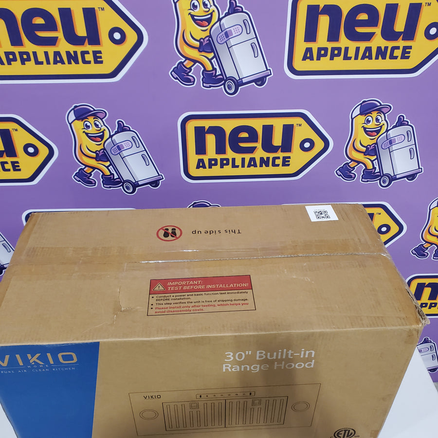 VIKIO 28 inch Ductless 550-CFM Black Insert Under Cabinet Range Hood VKRB1230T - New in Box