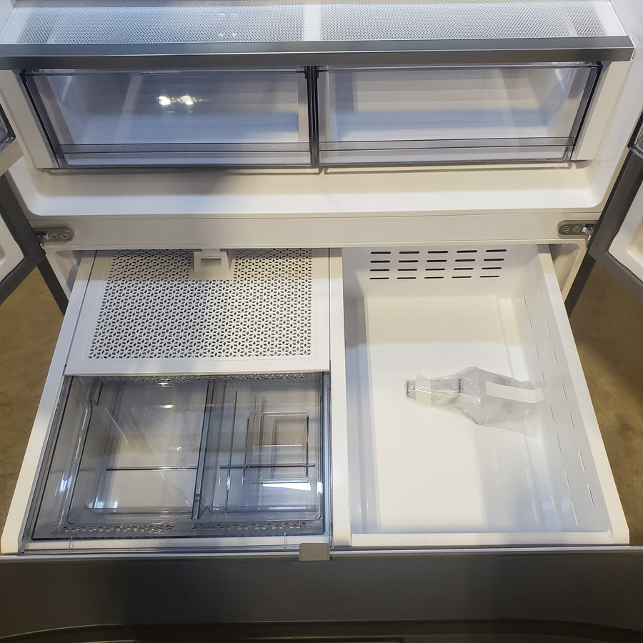 Samsung Bespoke Stainless Steel 3 Door French Door 30 Cu. Ft. Refrigerator with Beverage Center RF30BB660012 - Scratch & Dent (Minor)