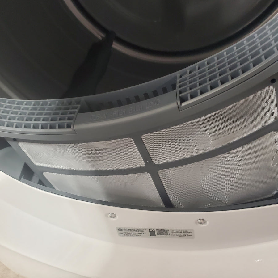 GE Profile™ 7.8 cu. ft. Capacity Smart Front Load Electric Dryer with Steam and Sanitize Cycle PFD87ESSVWW - Open Box