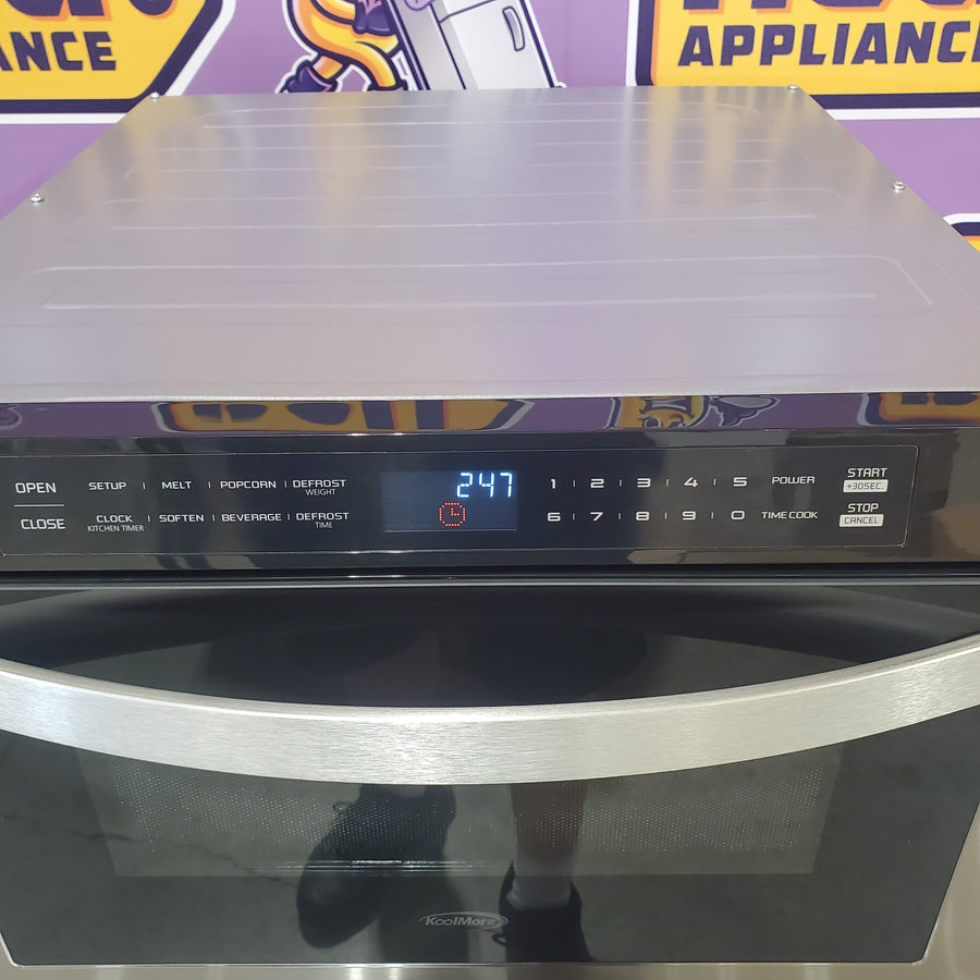 KoolMore 23.6-in 1.2-cu ft 1000-Watt Microwave Drawer in Stainless Steel KM-MD-1SS - New in Box