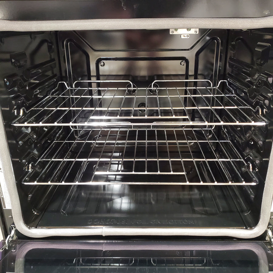 Midea Glass Top 4 Burners 6.3-cu ft Freestanding Electric Range in Black 22137385 - MER30S2ABB Open Box