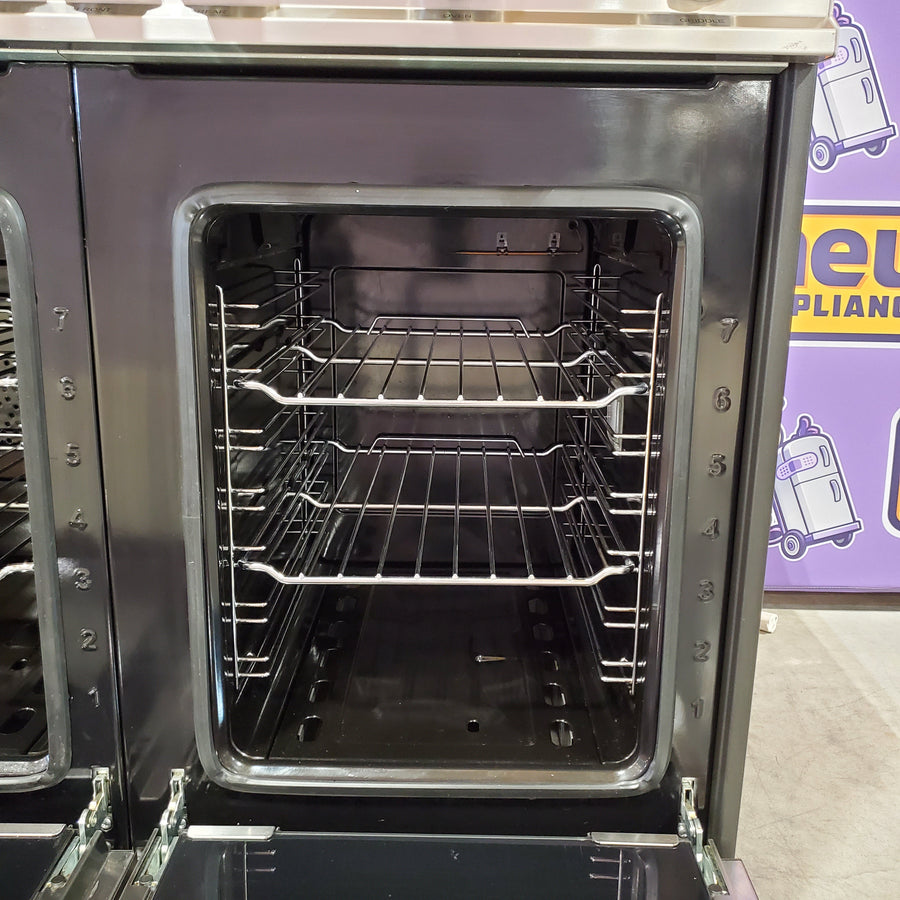 Bertazzoni 48 Inch Freestanding Gas Range with 7.1 cu. ft., 6 Sealed Burners, Griddle, and Convection MAST486GGASNEE - Scratch & Dent (Moderate)