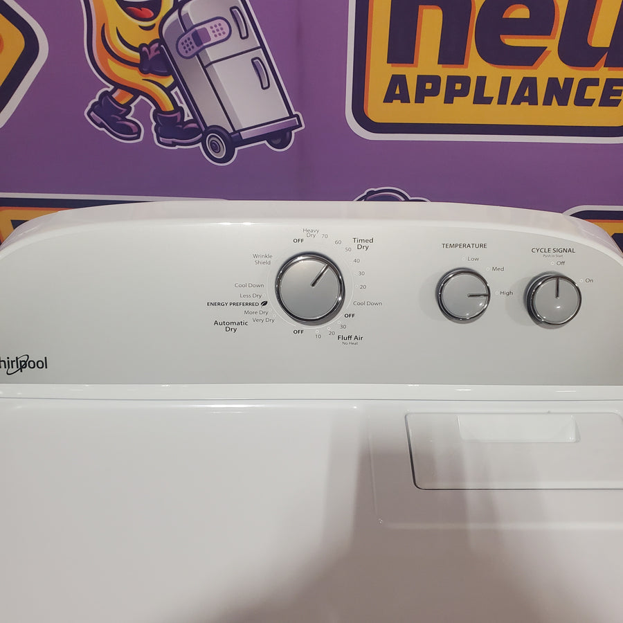 Whirlpool White Electric Extra Large 7.0 Cu. Ft. Dryer with Wrinkle Shield WED4815EW - Open Box