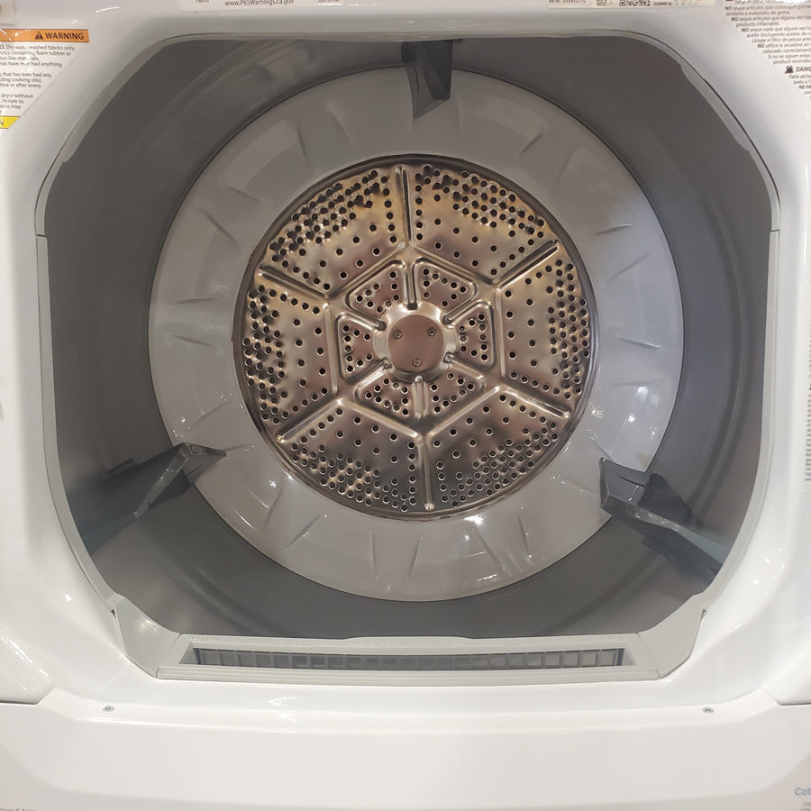 GE Unitized Spacemaker® 3.8 cu. ft. Capacity Washer with Stainless Steel Basket and 5.9 cu. ft. Capacity Electric Dryer GUD27ESSMWW - Certified Refurbished
