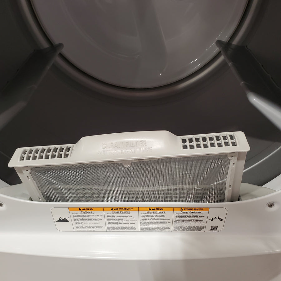 LG 7.3 Cu. Ft. Electric Rear Control Ultra Large Capacity Dryer in White with Sensor Dry 22421757 - DLE6100W - Scratch & Dent (Minor)