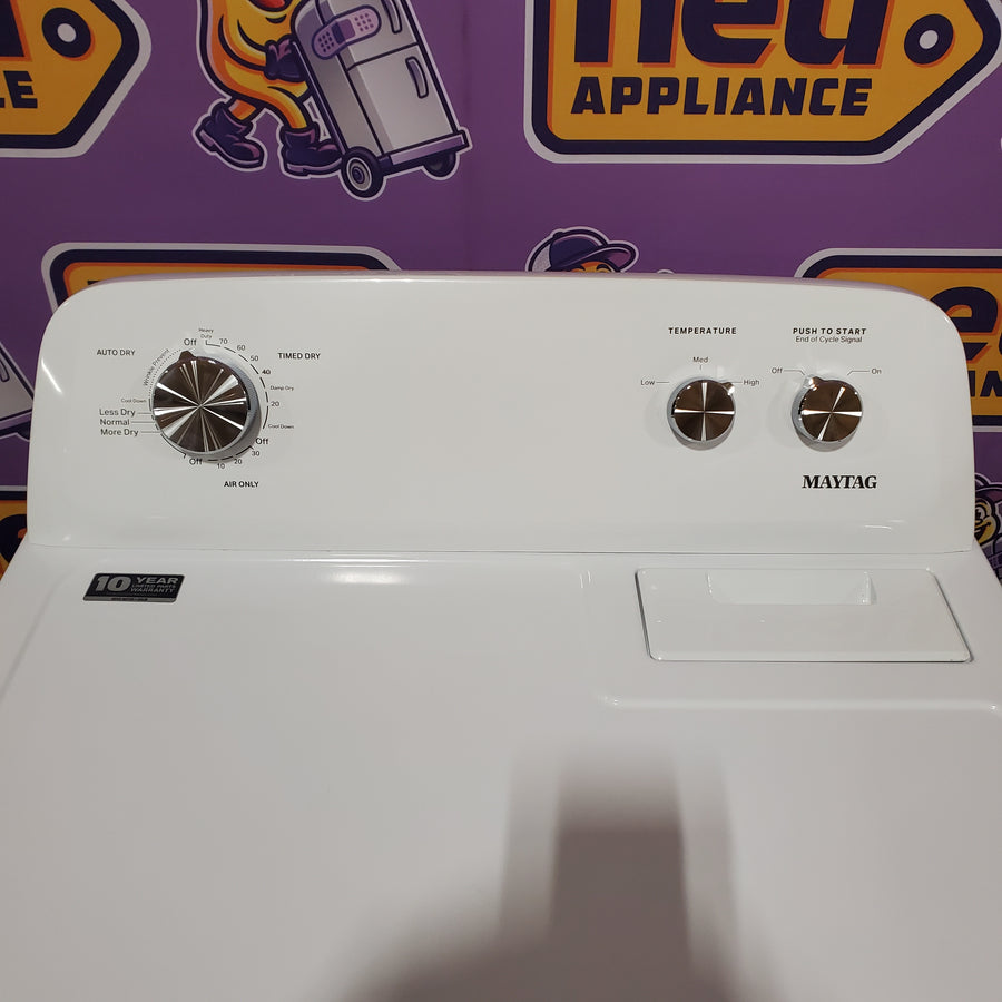 Maytag Top Load 3.8 cu. ft. Washer with Deep Fill and Quick Wash Cycle MVW4005SW - Scratch & Dent (Minor) and Maytag Top Load Electric Wrinkle Prevent 7.0 cu. ft. Dryer with Auto Dry MED4005SW - Scratch & Dent (Moderate)