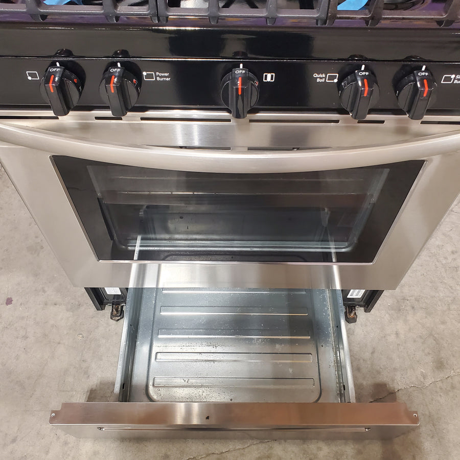 Frigidaire 30 in. 5 Burner Freestanding Gas Range in Stainless Steel FCRG3052AS - Certified Refurbished