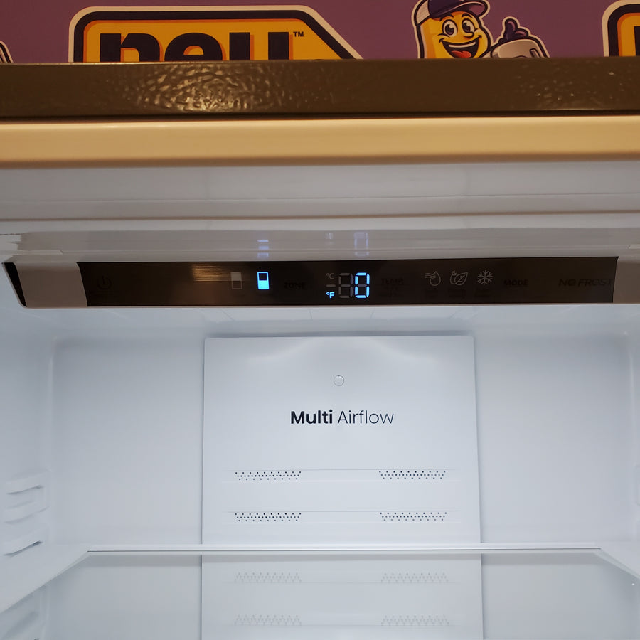 Hisense Counter Depth Bottom Freezer 17.2 Cu. Ft. Refrigerator with LED Lighting and Super Cool and Super Freeze in Fingerprint Stainless Steel HRB171N6ASE - Scratch and Dent (Moderate)