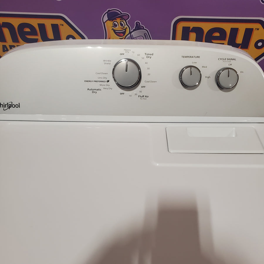 Whirlpool White Electric Extra Large 7.0 Cu. Ft. Dryer with Wrinkle Shield 22421740 - WED4815EW - Scratch & Dent (Minor)