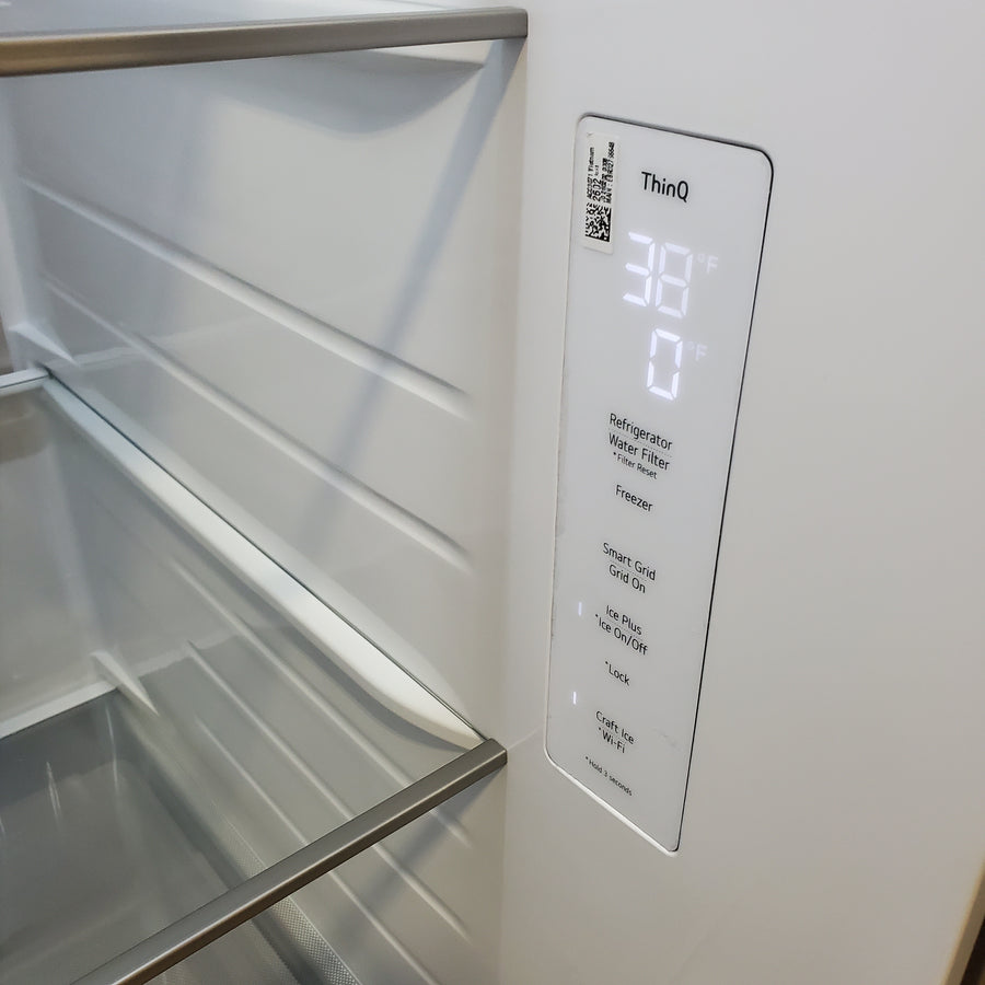 LG 27 cu. ft. Smart Side-by-Side Refrigerator with Smooth Touch Ice & Water Dispenser LL27T3530S - Scratch & Dent (Minor)