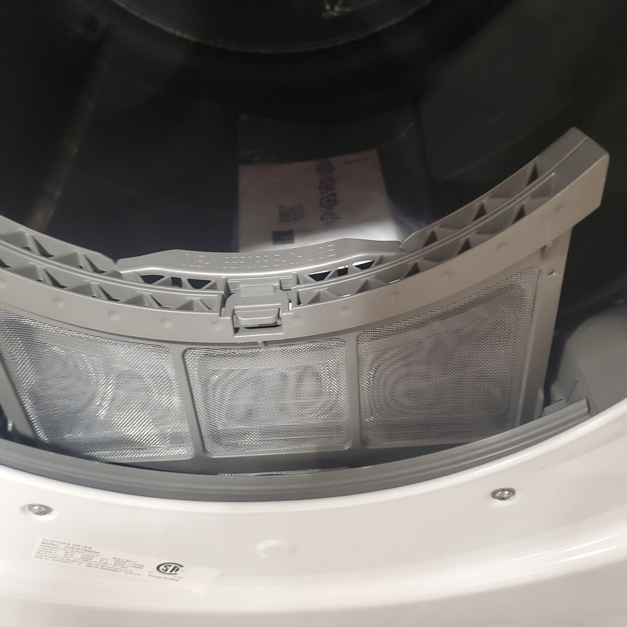 Samsung 7.5 cu. ft. Front Load Electric Dryer with Smart Care in White DVE45T6000W - Scratch & Dent (Major)