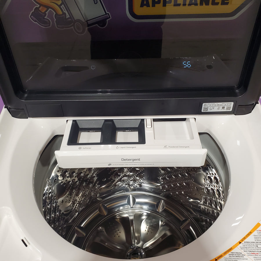LG 5.5 cu. ft. Mega Capacity Top Load Washer with Impeller in Alpine White WT8400CW - Scratch & Dent (Minor)