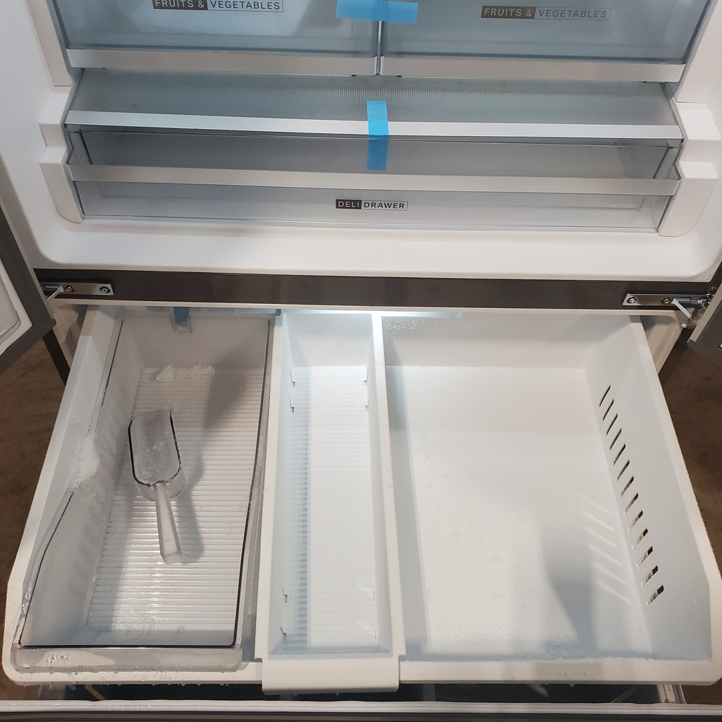 Pictures of Whirlpool French Door 31 Cu. Ft. Refrigerator with Total Coverage Cooling in Fingerprint Resistant Stainless Steel 22121489 - WRFF3136SZ - Scratch & Dent (Moderate) - Neu Appliance Outlet - Discount Appliance Outlet in Austin, Tx