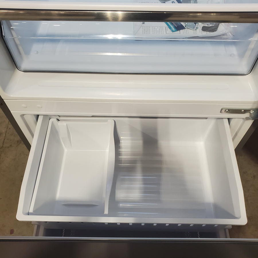 Hisense 33" Wide Counter Depth ENERGY STAR 17.2-cu ft Bottom-Freezer Refrigerator with Ice Maker in Fingerprint Resistant Stainless Steel HRB171N6BSE - Scratch & Dent (Moderate)