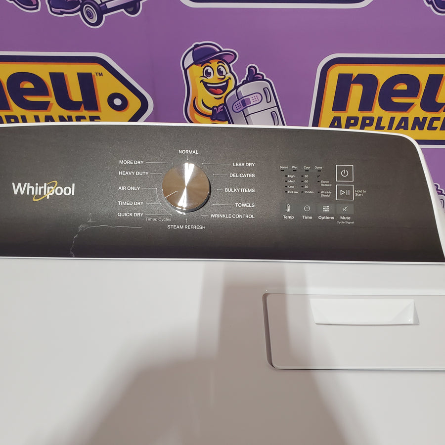 Whirlpool 4.5 Cu. Ft. Top Load Agitator Washer with Built-In Faucet WTW5015LW - Certified Refurbished and Whirlpool Top Load Style Electric Moisture Sensing 7.0 Cu. Ft. Dryer with Steam WED5050LW - Scratch & Dent (Minor)