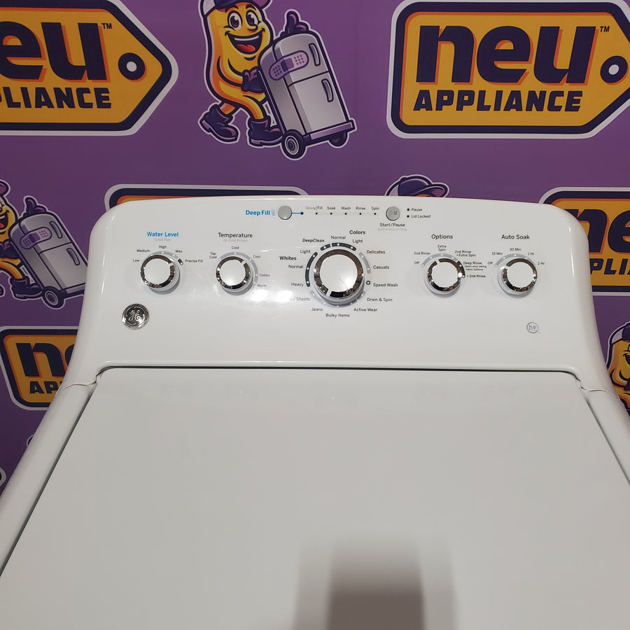 GE® 4.5 cu. ft. Capacity Washer with Stainless Steel Basket in White GTW465ASNWW - Certified Refurbished