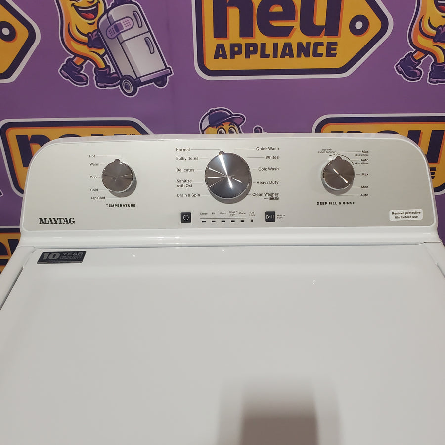Maytag 4.2 Cu. Ft. Capacity Top Load Washer in White MTW4205SW - Scratch & Dent (Moderate)